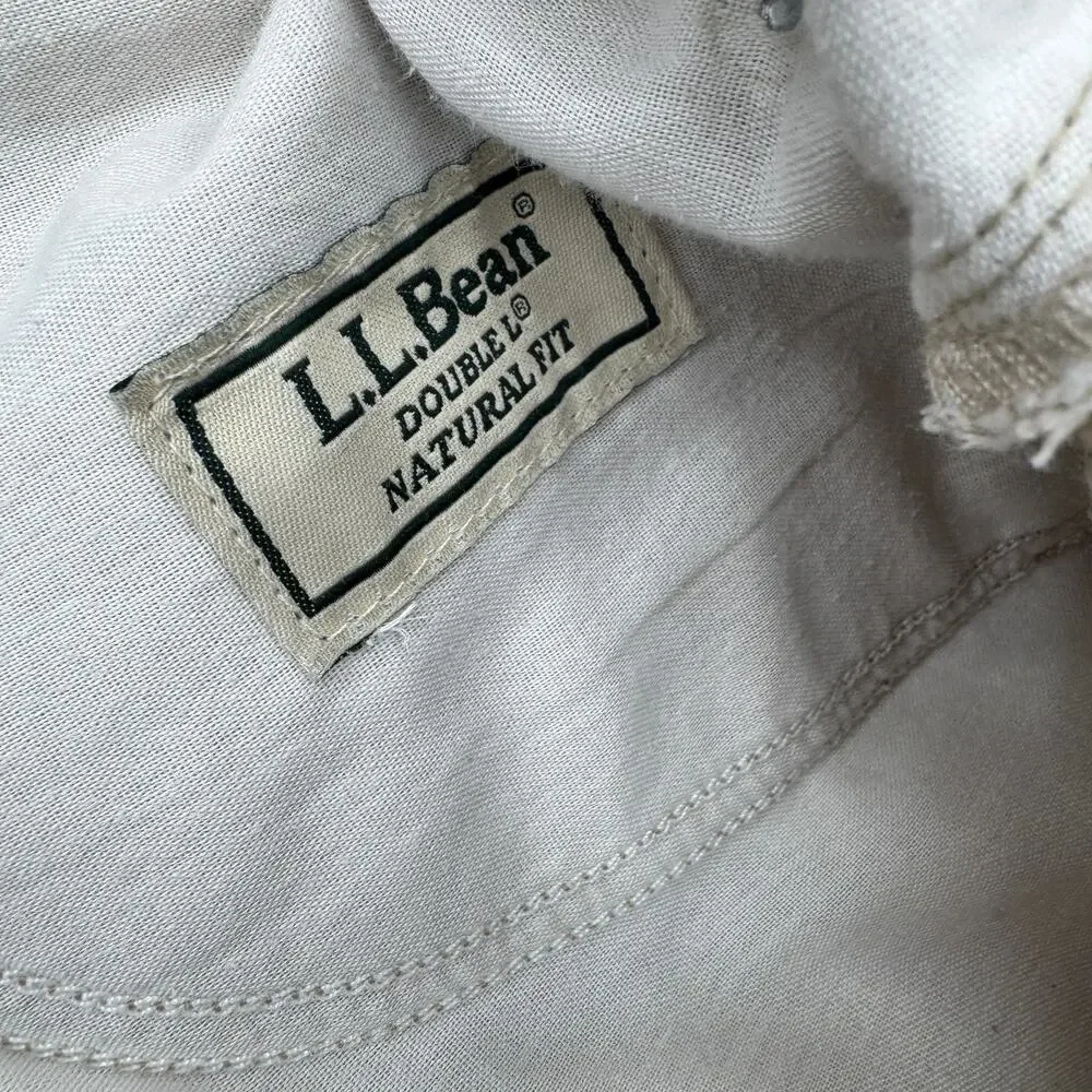 Vintage LL Bean Pants Mens 40 (39x32 ACTUAL) Utility Natural Fit 2‎ Tone USA
